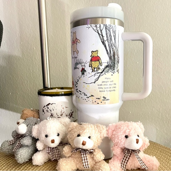 Disney Winnie the Pooh Quotes Climbing Tree 40 oz Tumbler/Water bottle/Mug with - Picture 5 of 6